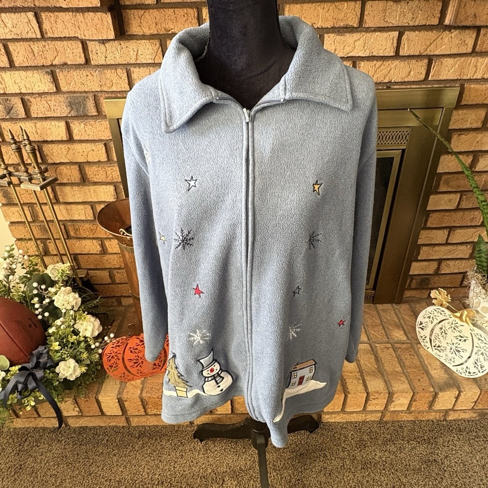 Holiday Lodge Christmas Sweater Jacket Women's Size 22W/24W